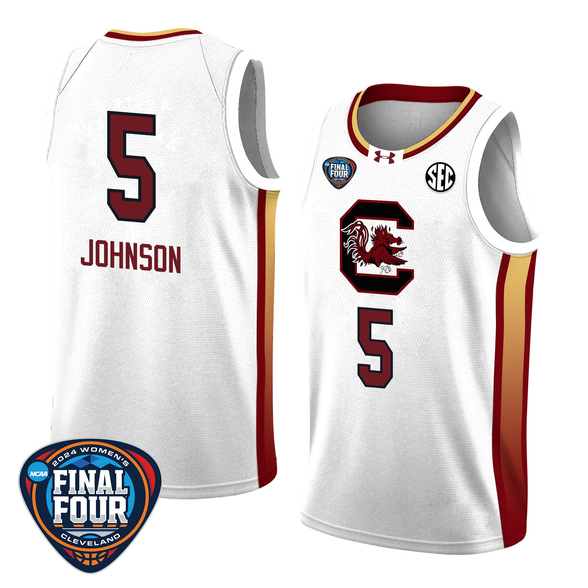 Tessa Johnson 5 South Carolina 2024 Final Four Patch Unisex NCAA Jersey Unisex