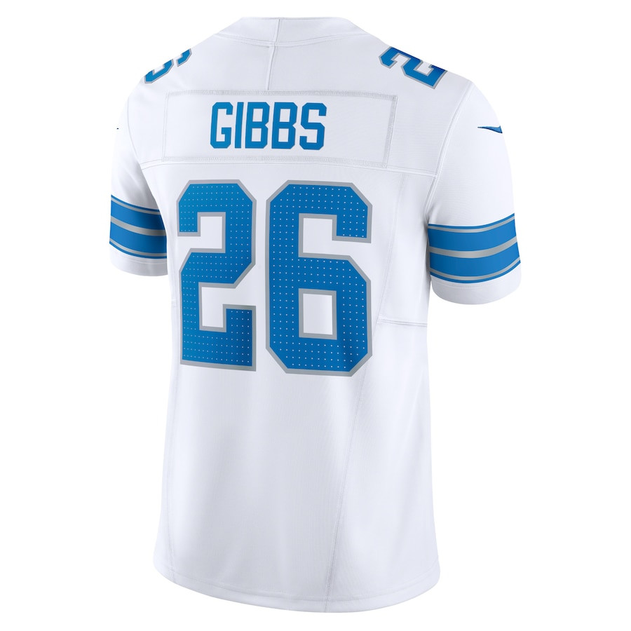 Jahmyr Gibbs 26 Detroit Lions Vapor F.U.S.E. Limited White NFL Jersey Men's