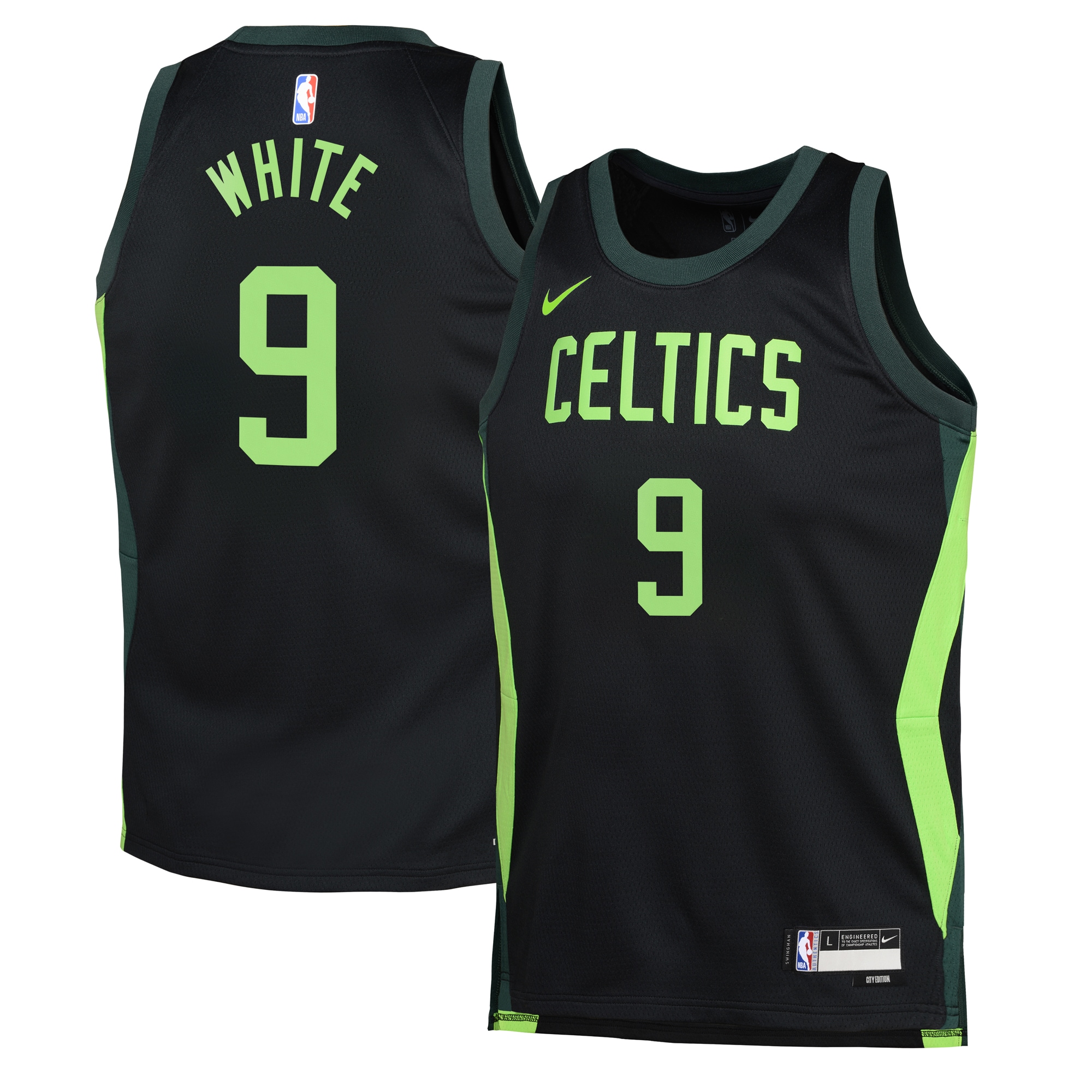 Boston Celtics City Edition Swingman 2024 Black Derric Whit NBA Jersey Youth