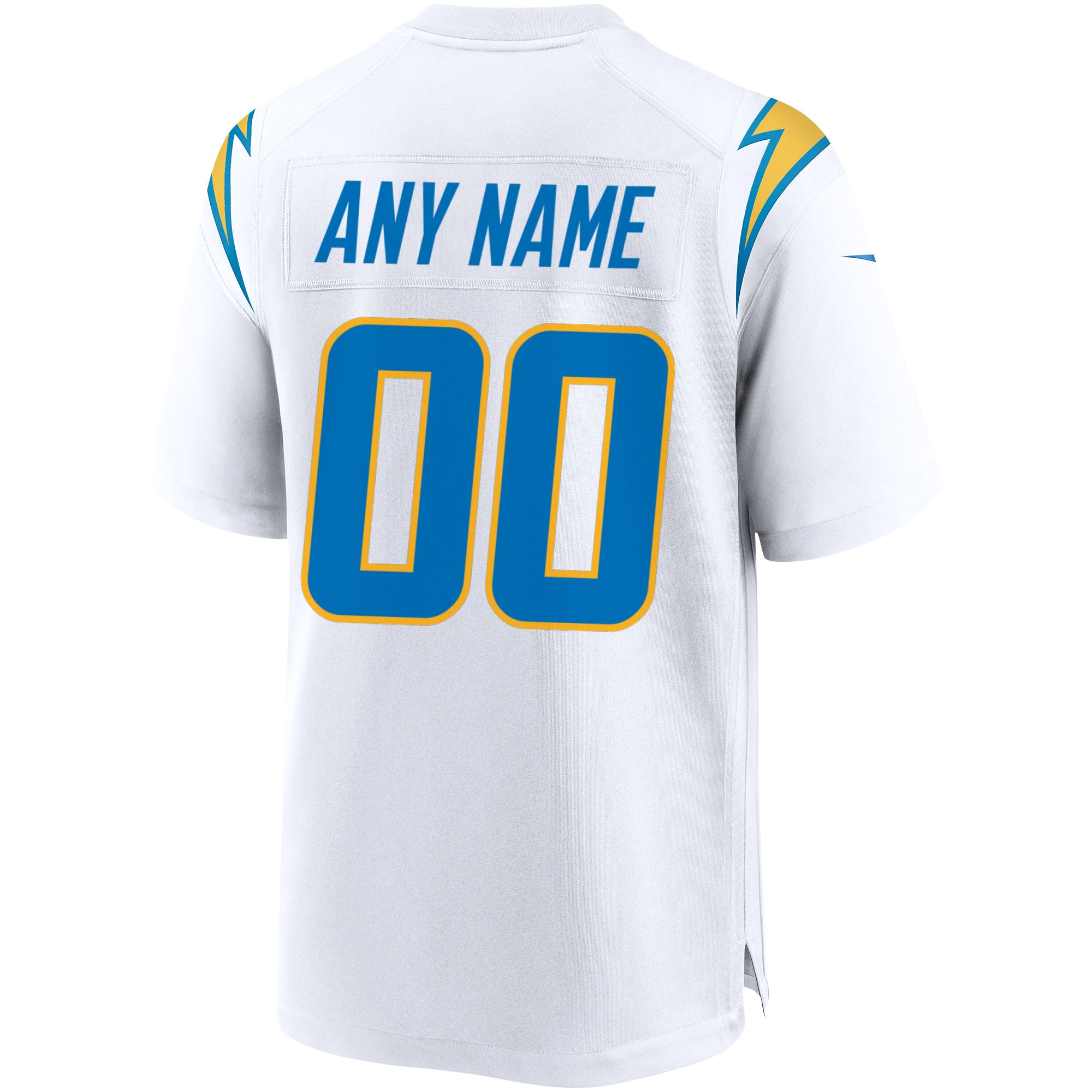 Los Angeles Chargers White Custom Game NFL Jersey Men's