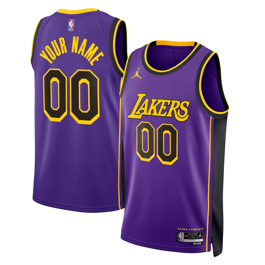 Los Angeles Lakers 2023/24 Statement Swingman Custom Purple NBA Jersey Men's