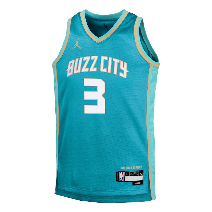 Terry Rozier III 3 Charlotte Hornets 2023/24 City Edition Swingma Teal NBA Jersey Youth
