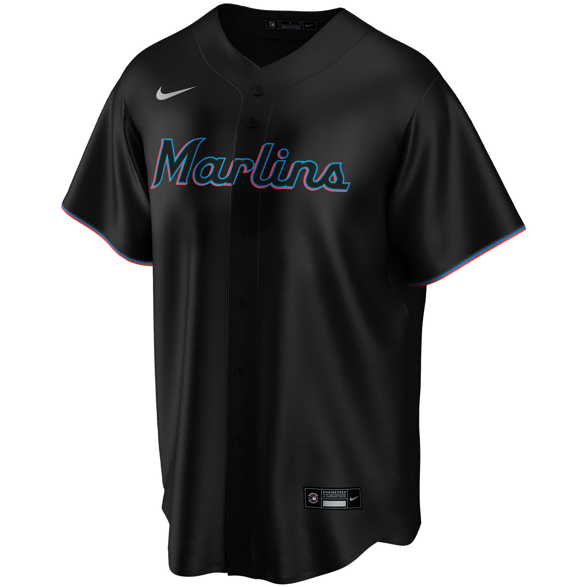 Miami Marlins Black Alternate Custom MLB Jersey Men's