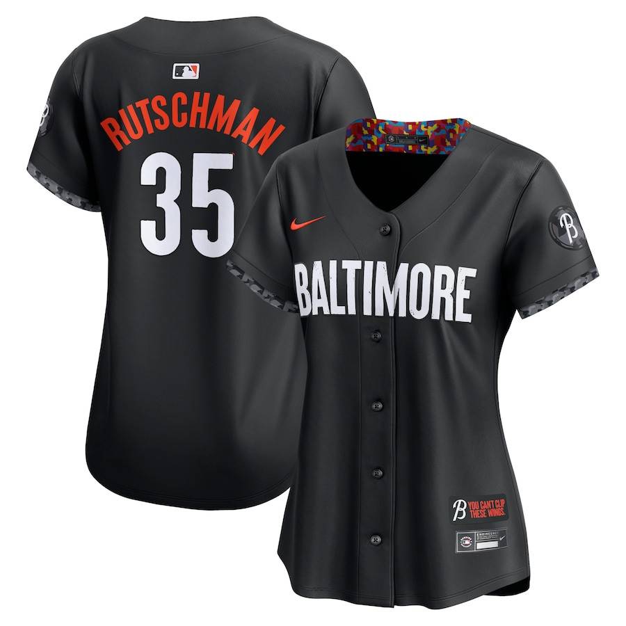 Adley Rutschman 35 Baltimore Orioles City Connect Limited Black MLB Jersey Women's