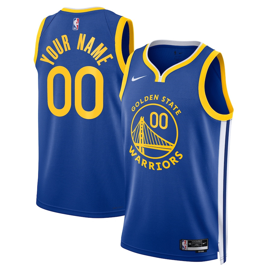 Golden State Warriors 2023/24 Icon Swingman Custom Royal NBA Jersey Men's