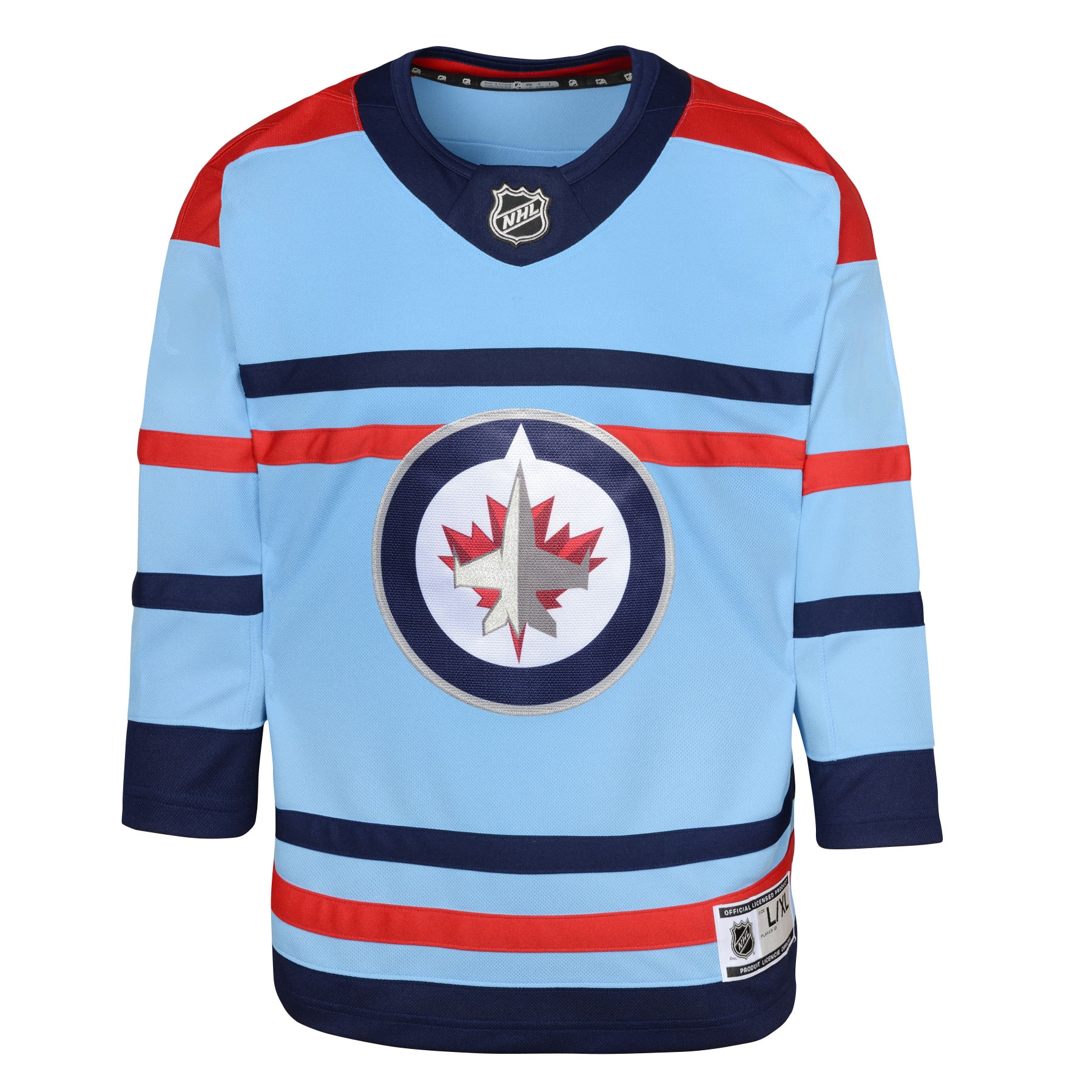 Winnipeg Jets Light Blue Anniversary Premier NHL Jersey Youth