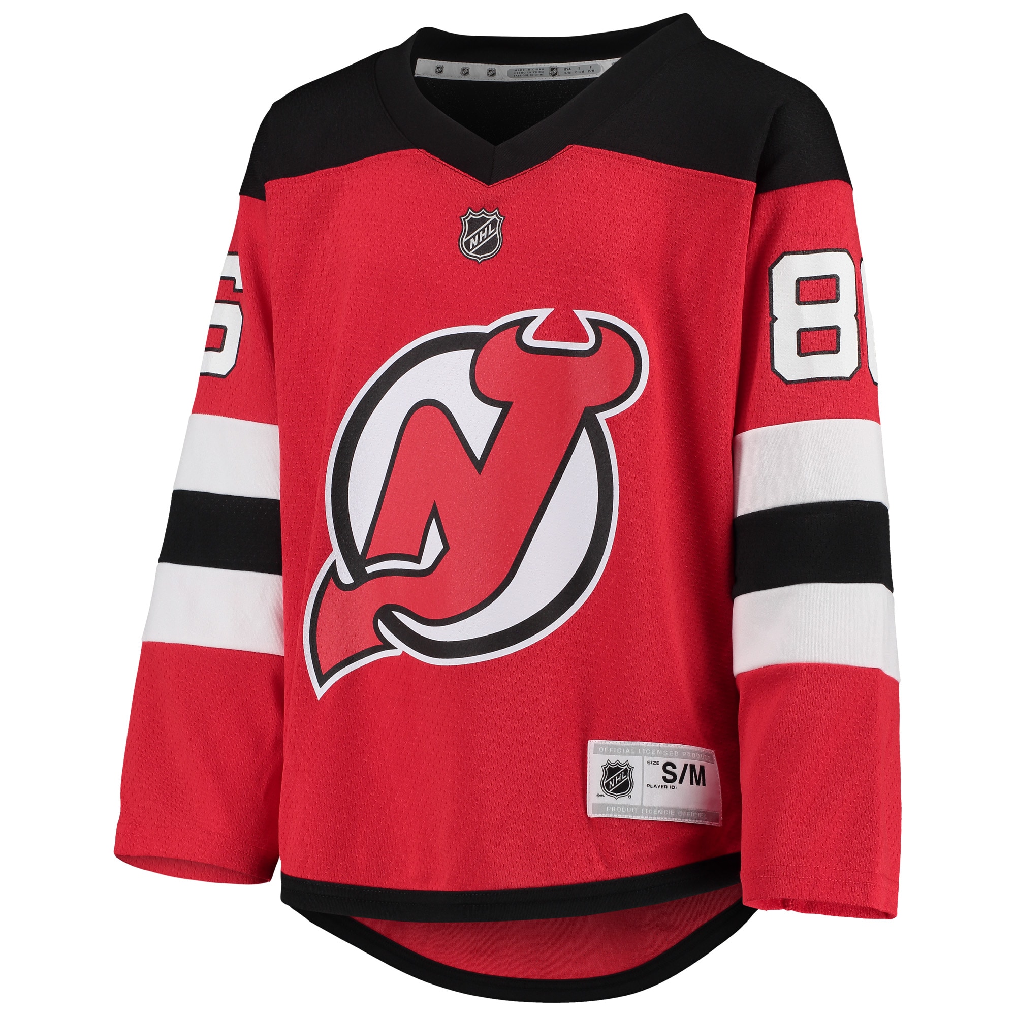 New Jersey Devils Jack Hughes Red Home Player NHL Jersey Youth
