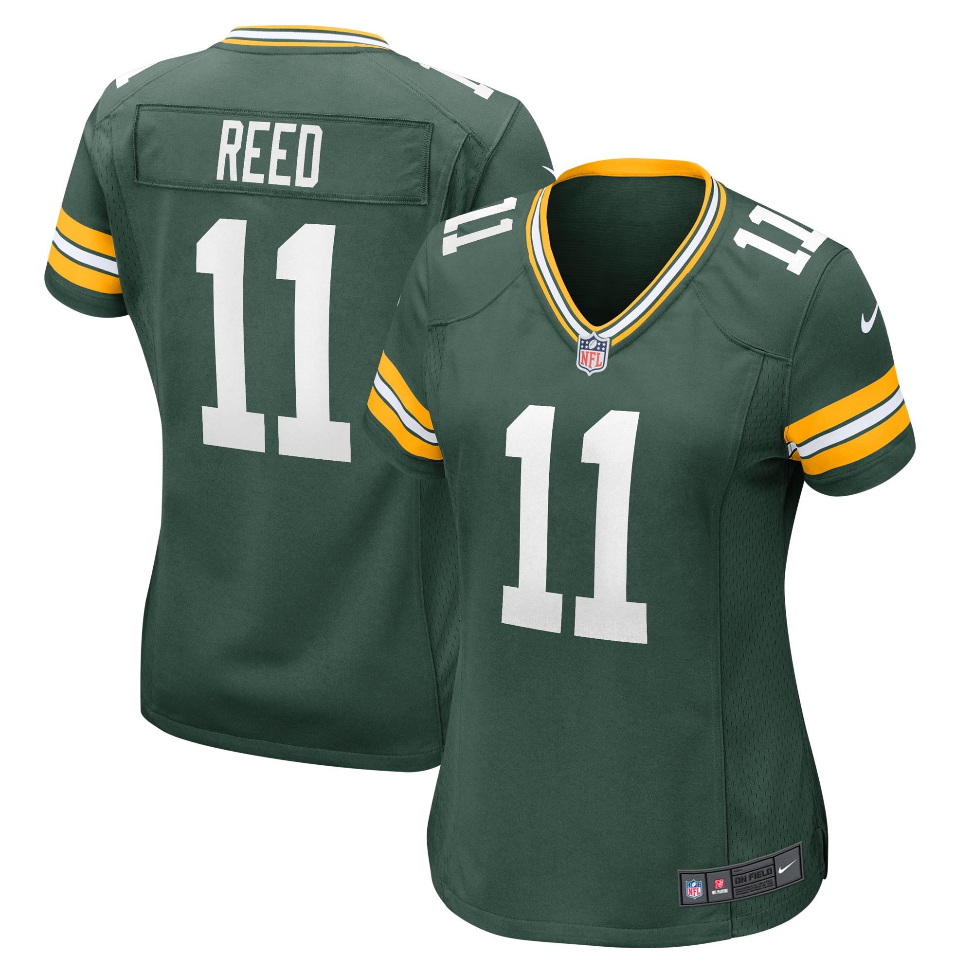 Green Bay Packers Jayden Reed Green Game NFL Jersey Women's