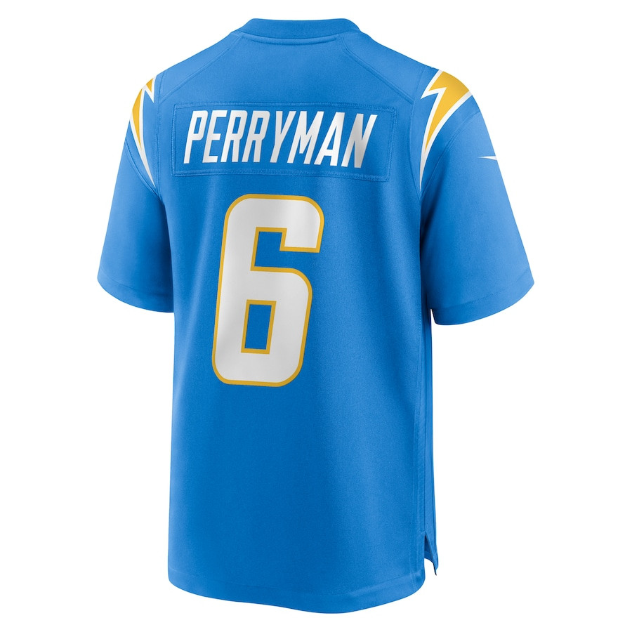 Denzel Perryman 6 Los Angeles Chargers Player Game Powder Blue NFL Jersey Men's