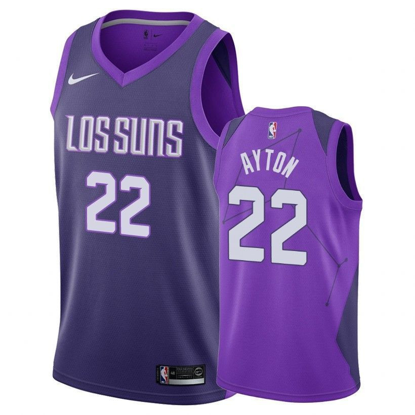 Phoenix Suns Deandre Ayton 22 City Edition Navy NBA Jersey Men's