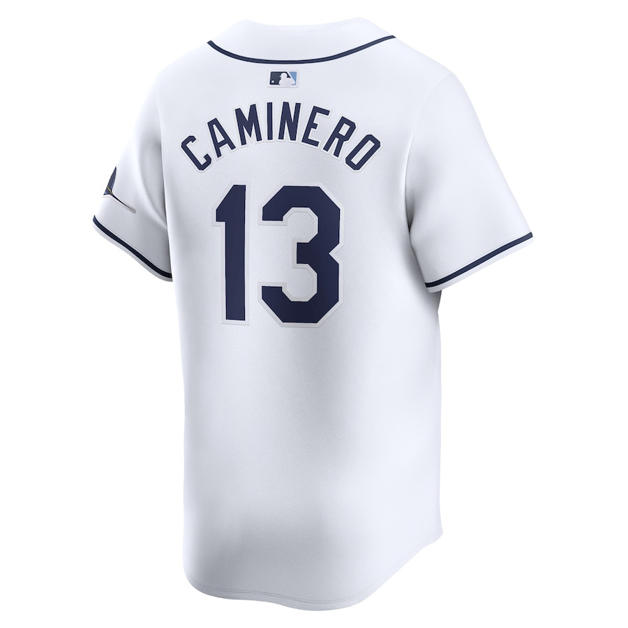 Junior Caminero 13 Tampa Bay Rays Home Limited White MLB Jersey Men's