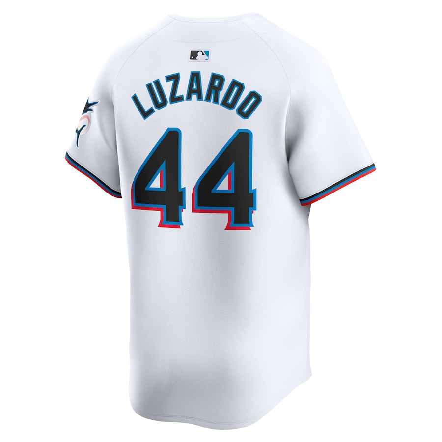 Jesus Luzardo 44 Miami Marlins Home Limited Player White MLB Jersey Men's