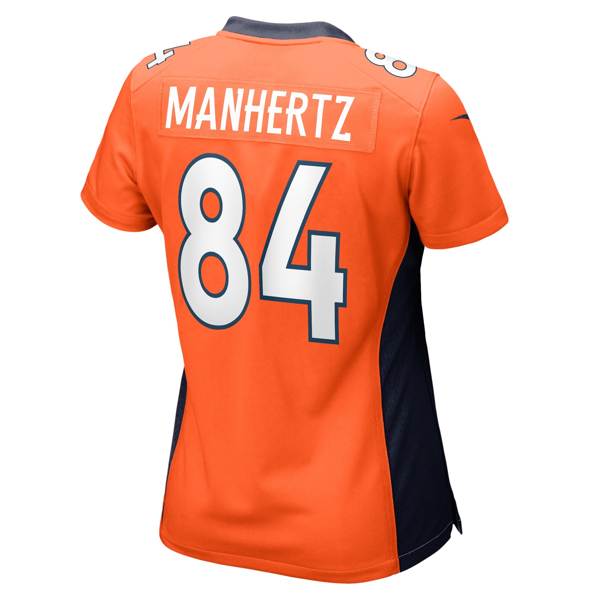 Denver Broncos Chris Manhertz Orange Game Player NFL Jersey Women's