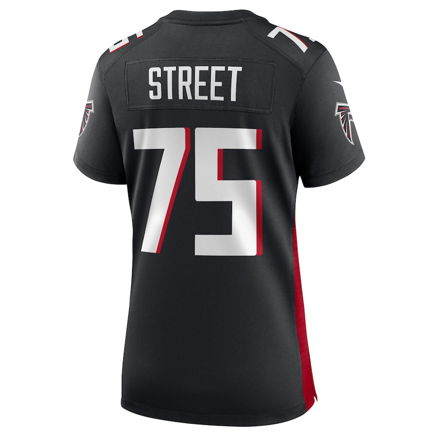 Kentavius Street 75 Atlanta Falcons Game Black NFL Jersey Women's