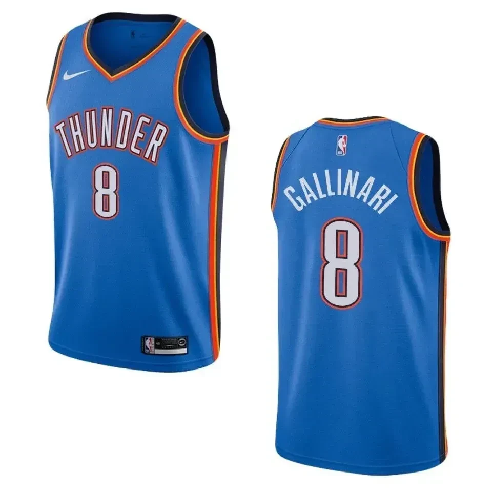 Oklahoma City Thunder 8 Danilo Gallinari Icon Swingman Blue NBA Jersey Men's