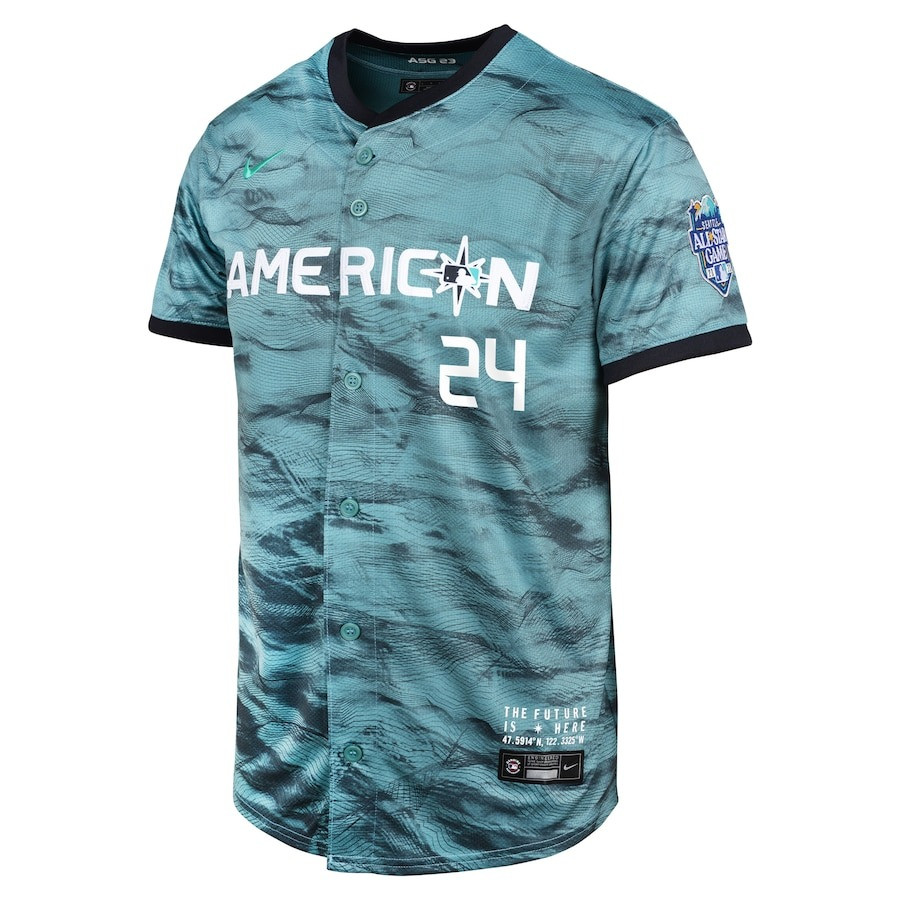 Ken Griffey Jr. 24 American League 2023 All Star Game Limited Teal MLB Jersey Youth