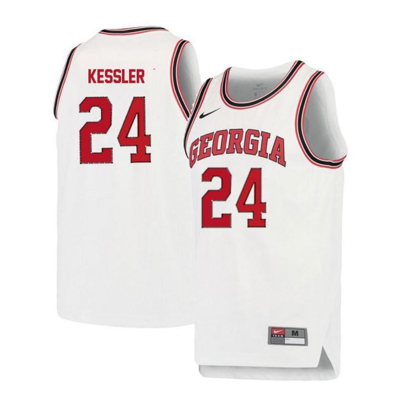 24 Houston Kessle White Retro Elite Georgia Bulldogs NCAA Jersey Men's