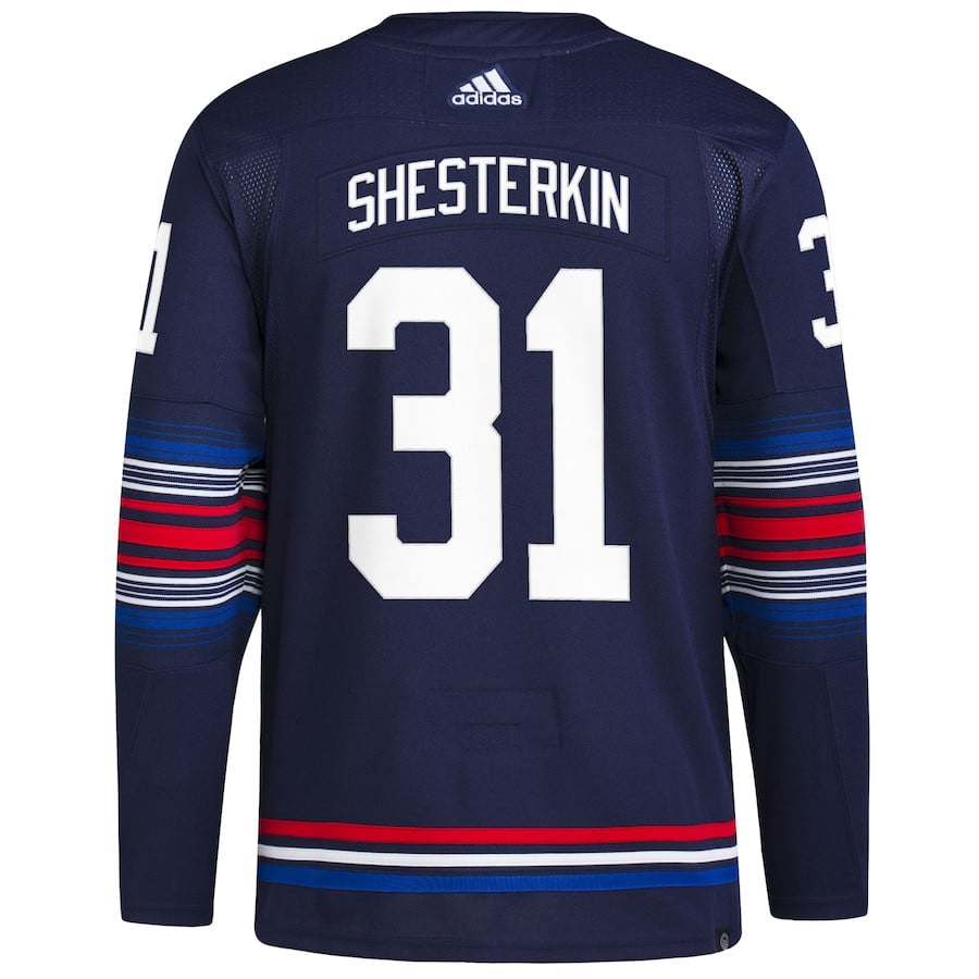 Igor Shesterkin 31 New York Rangers Alternate Primegreen Navy NHL Jersey Men's