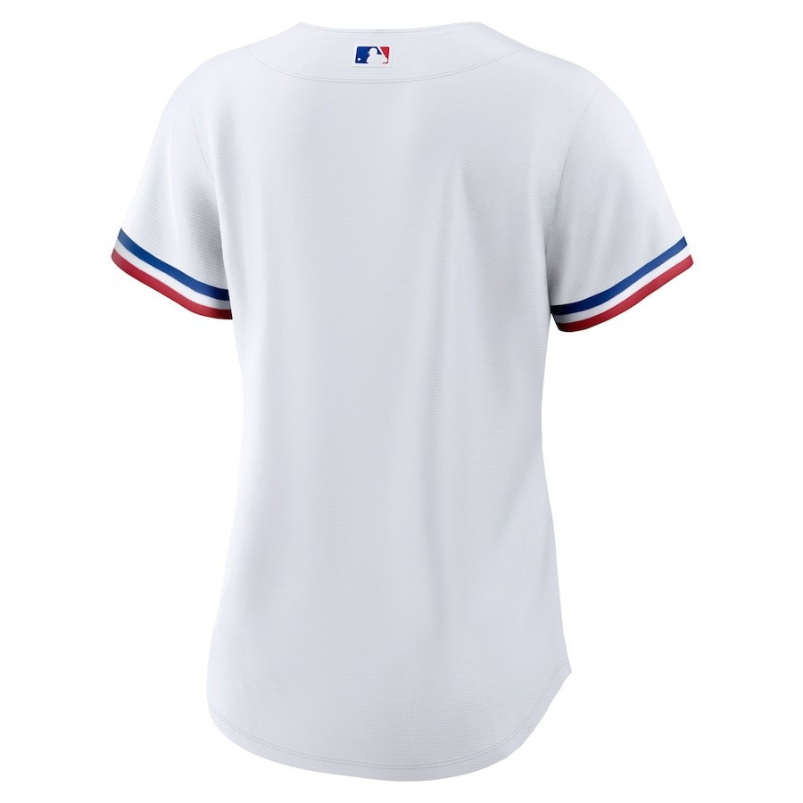 Texas Rangers Home Blank White MLB Jersey Women's