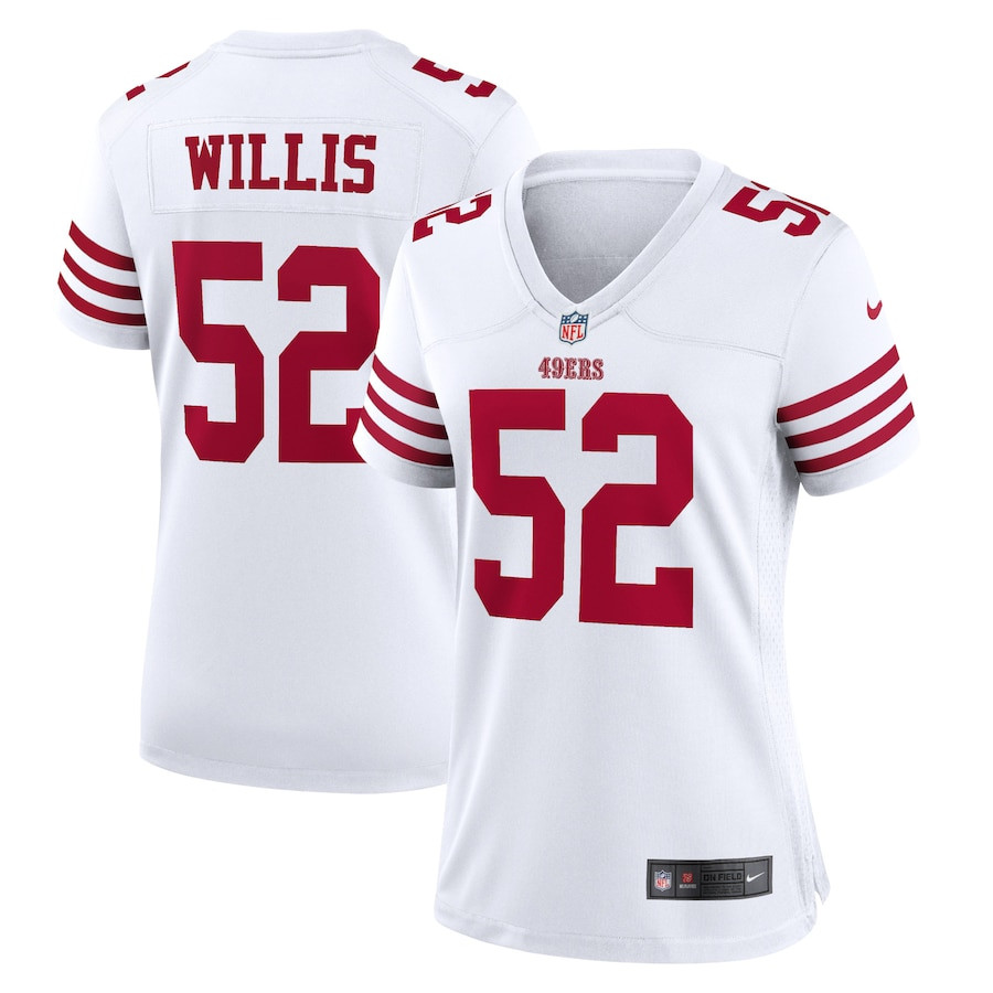 Patrick Willis 52 San Francisco 49ers Retired Game White NFL Jersey Women's