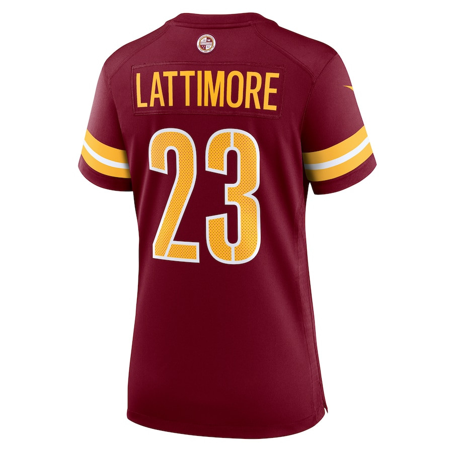 Marshon Lattimore 23 Washington Commanders Game Burgundy NFL Jersey Women's