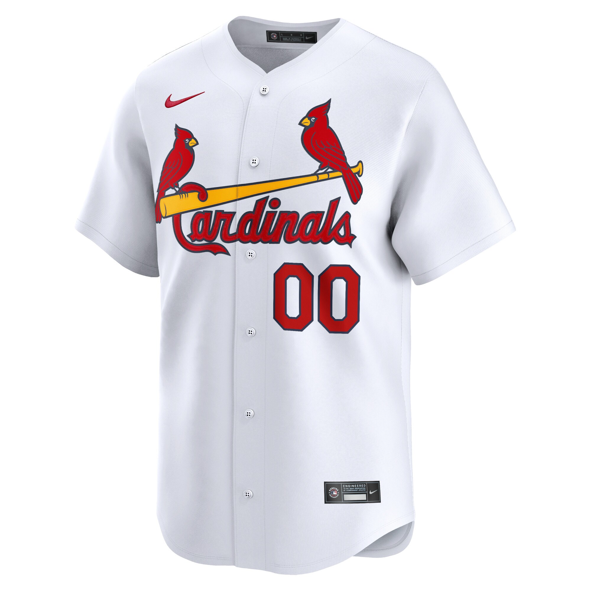St. Louis Cardinals White Home Limited Custom MLB Jersey Youth