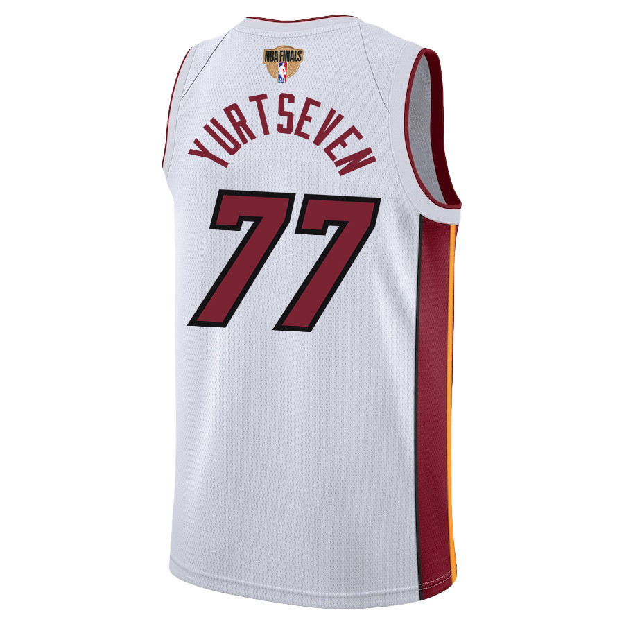 ?mer Yurtseven 77 Miami Heat Final Champions 2023 Swingman White NBA Jersey Men's
