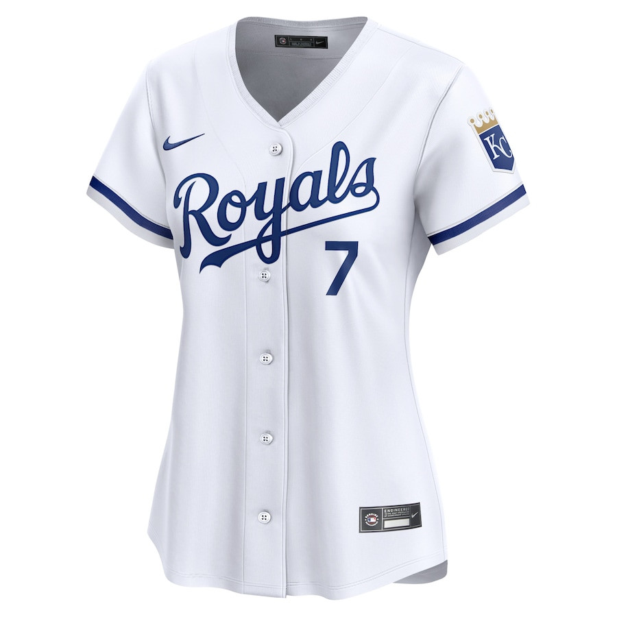 Bobby Witt Jr. 7 Kansas City Royals Home Limited Player White MLB Jersey Women's