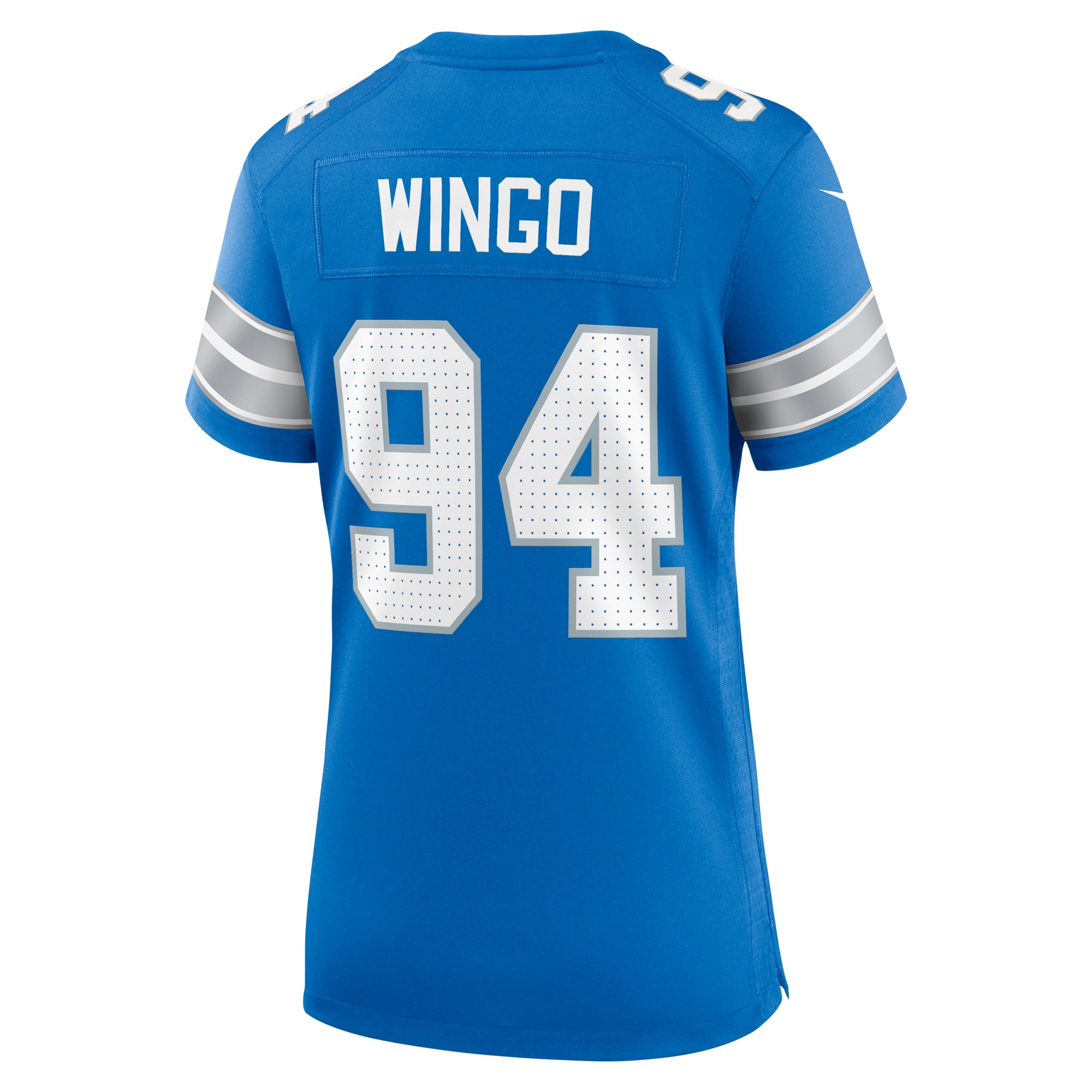 Detroit Lions Mekhi Wingo Blue Team Game NFL Jersey Women's