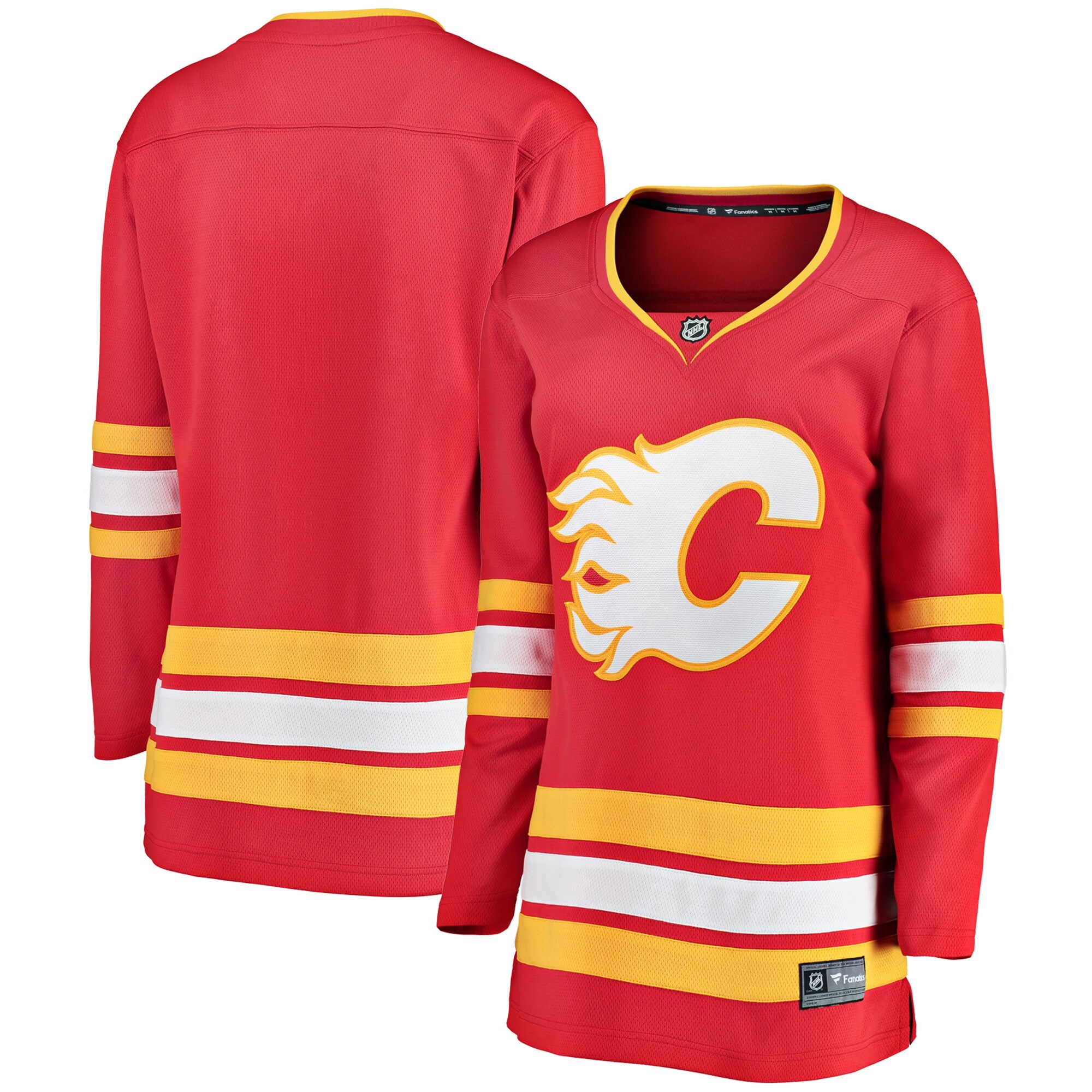 Calgary Flames Red Home Breakaway NHL Jersey Women's