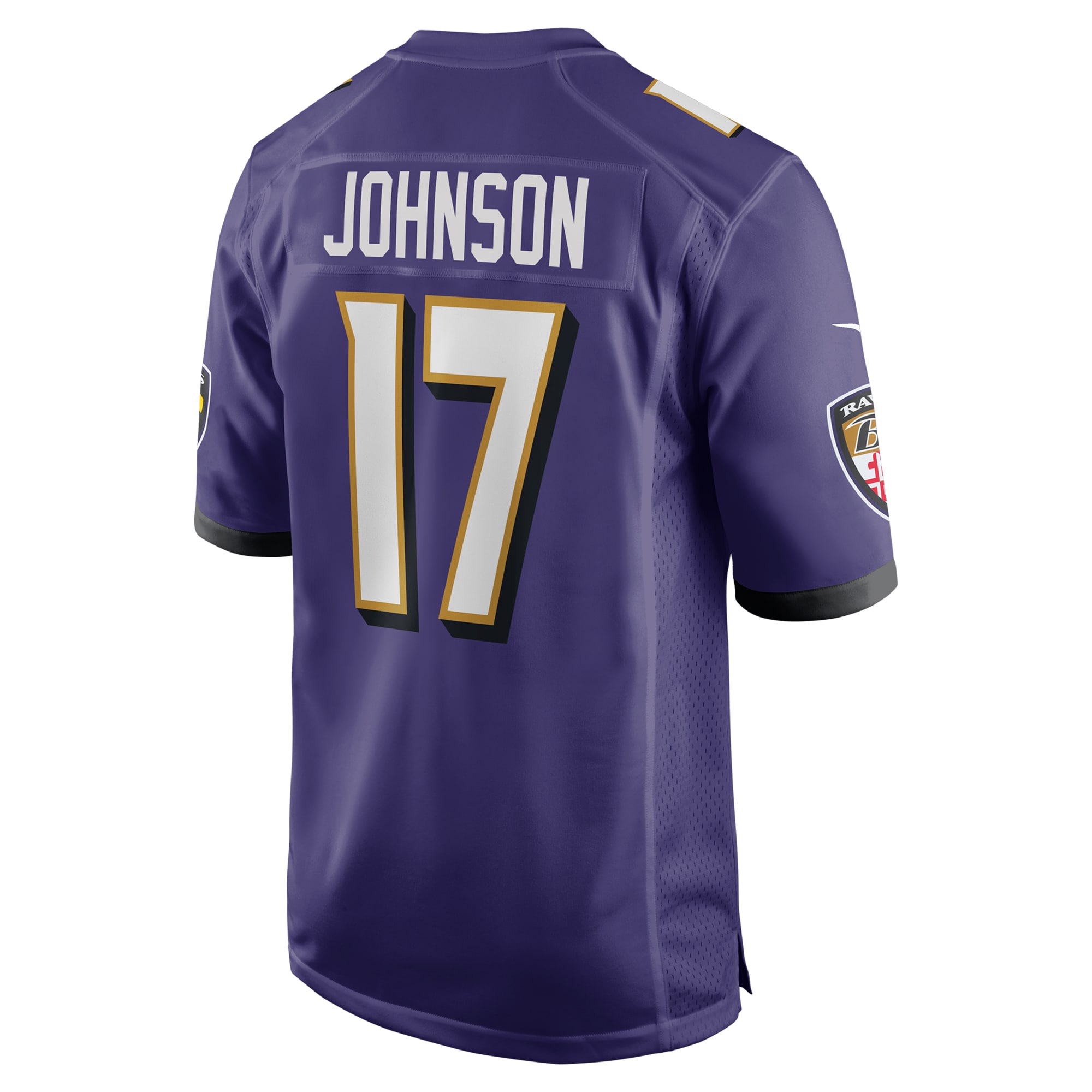 Baltimore Ravens Josh Johnson Purple Team Game NFL Jersey Men's