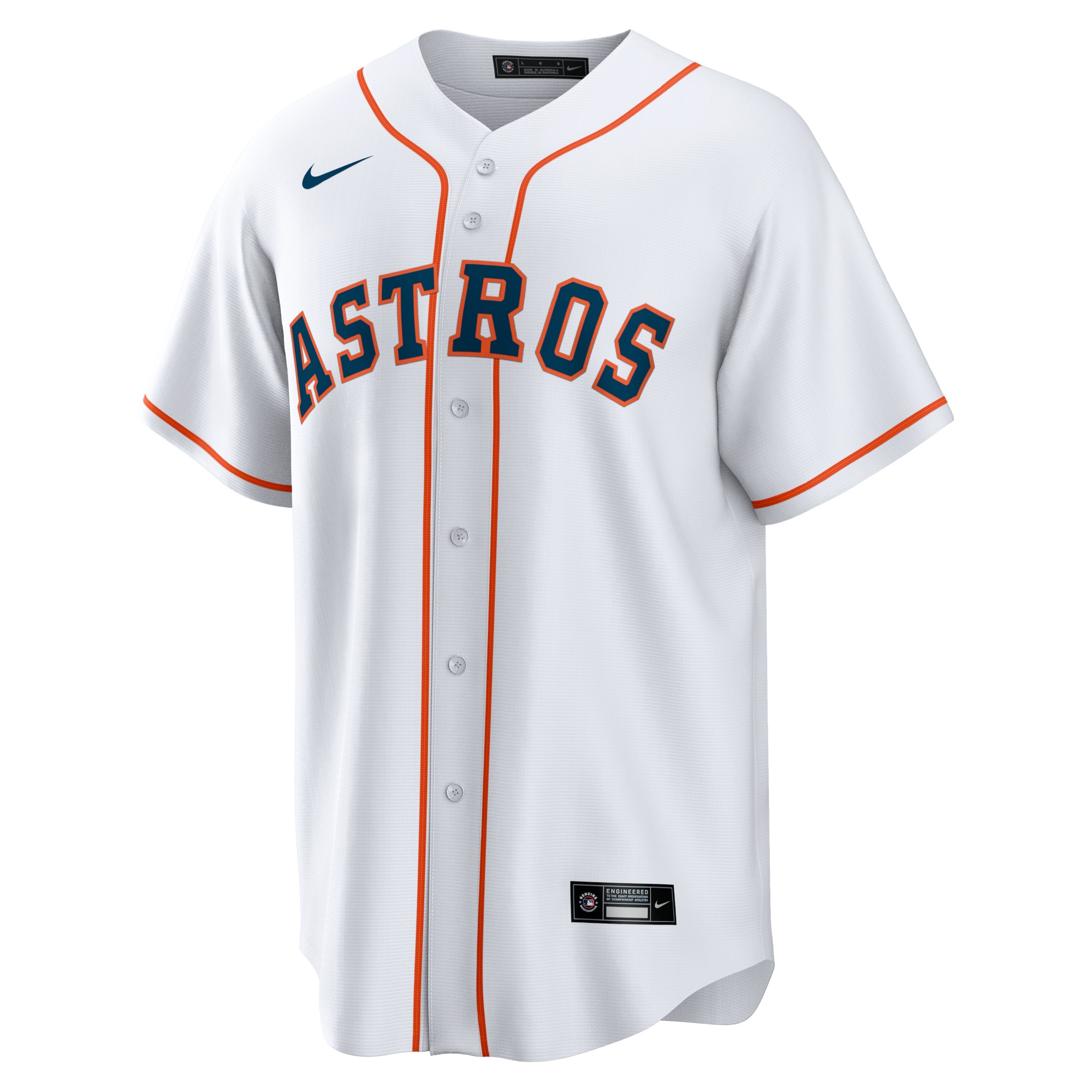 Houston Astros White Home Blank MLB Jersey Men's
