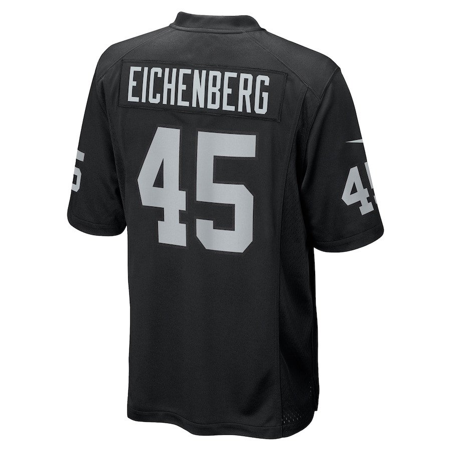 Tommy Eichenberg 45 Las Vegas Raiders Team Game Black NFL Jersey Men's