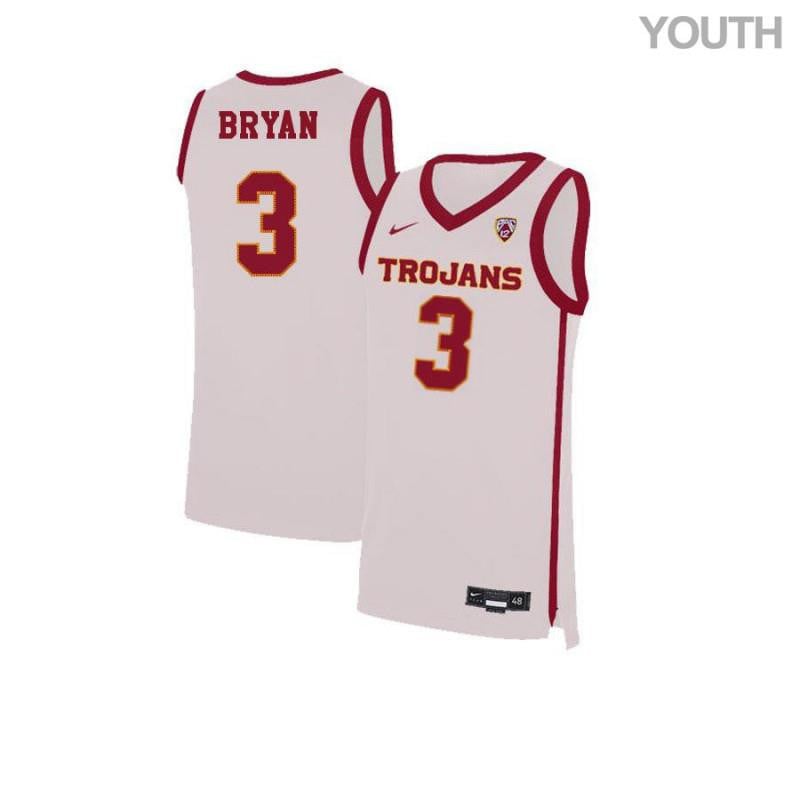 3 Chass Brya White Elite USC Trojans NCAA Jersey Youth