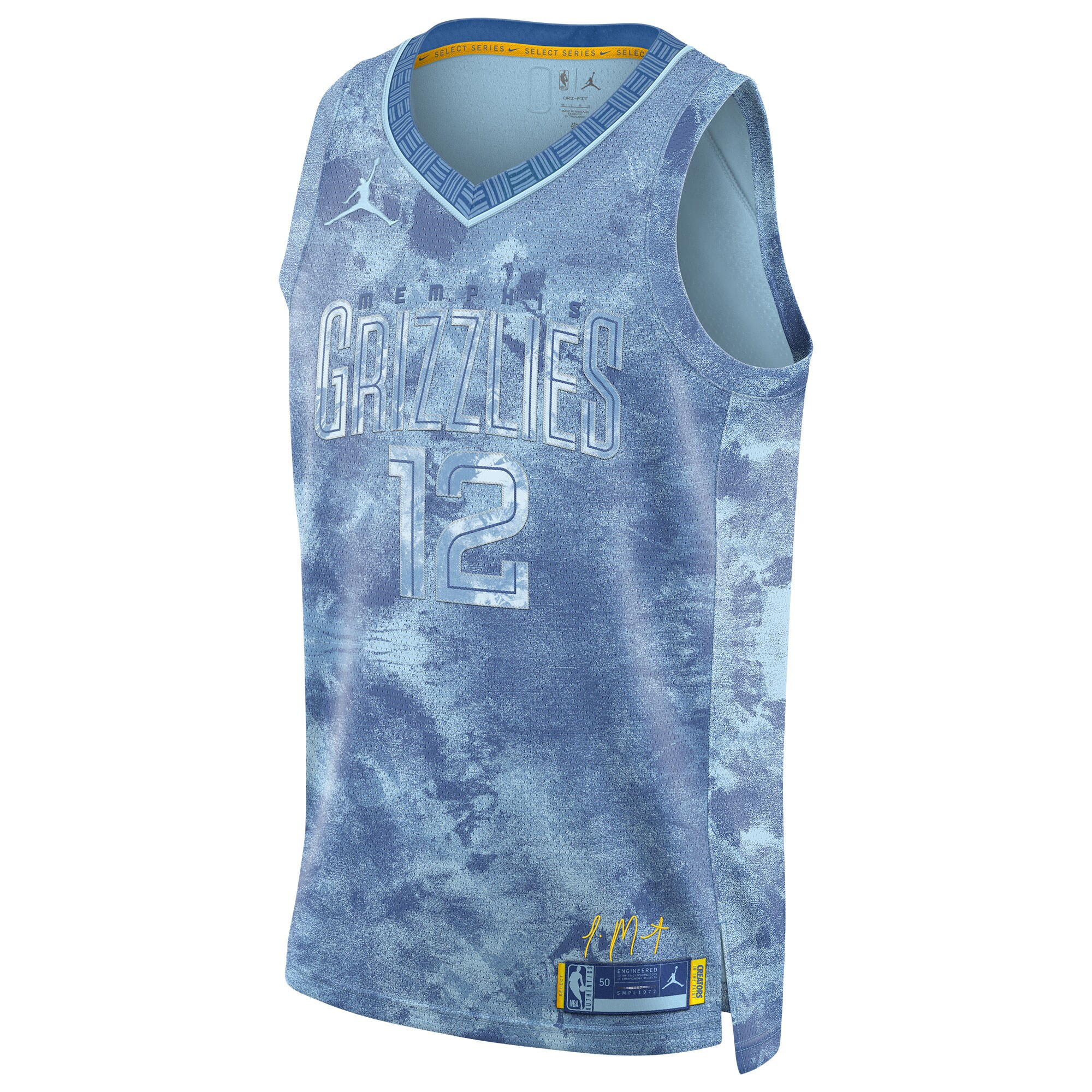 Ja Morant 12 Memphis Grizzlies Unisex Select Series Swingman Printing NBA Jersey Unisex