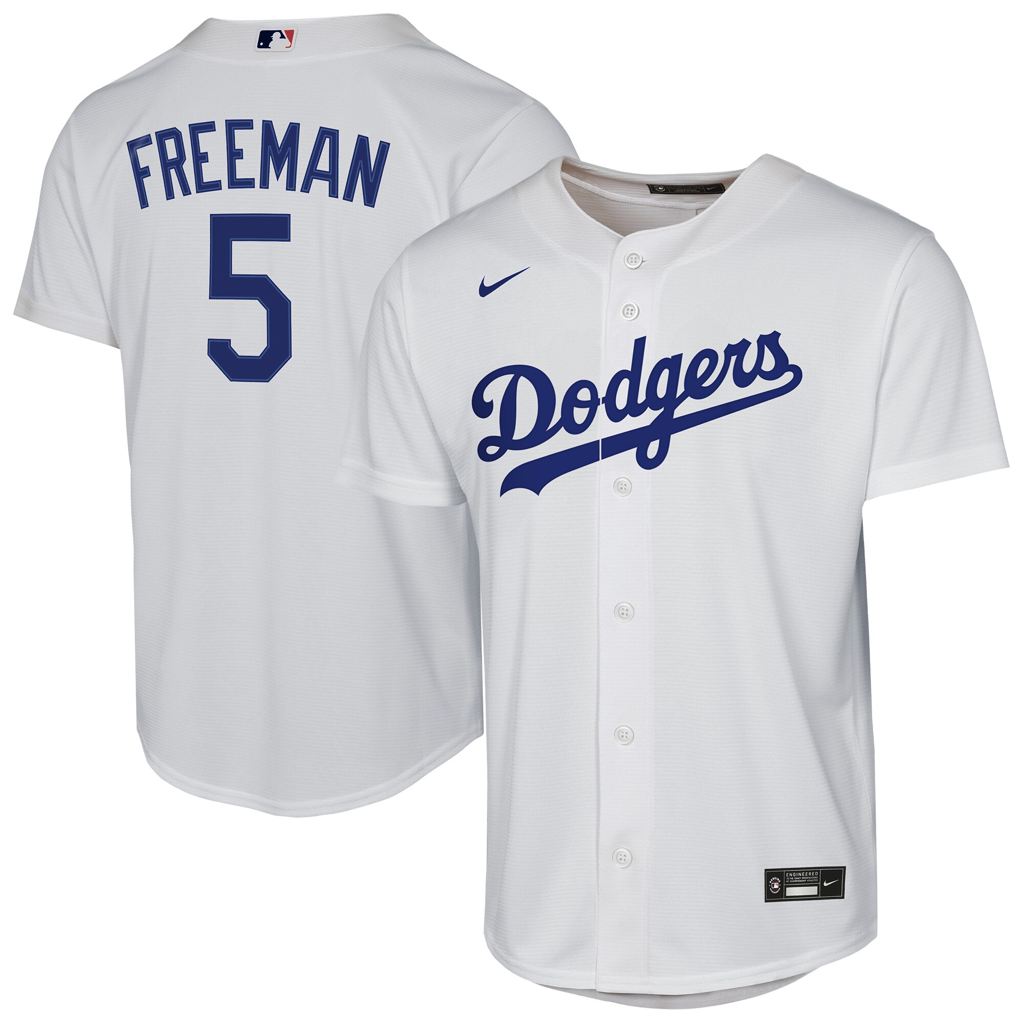 Los Angeles Dodgers Freddie Freeman White Home Player MLB Jersey Youth