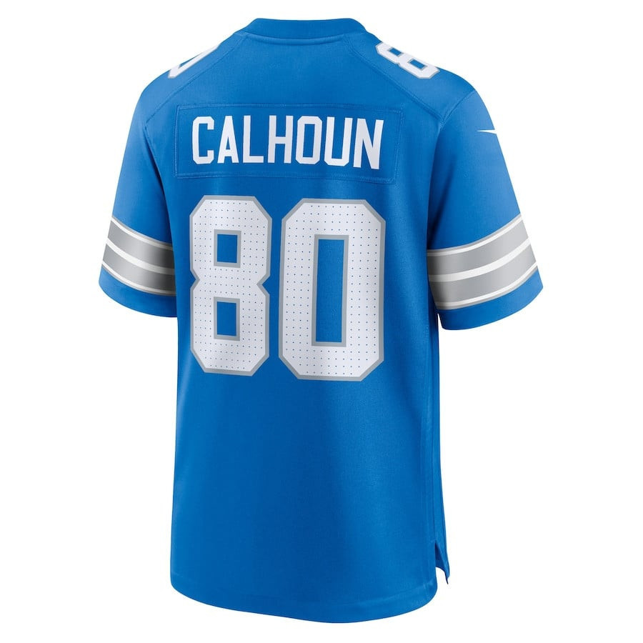 Jalon Calhoun 80 Detroit Lions Game Blue NFL Jersey Men's