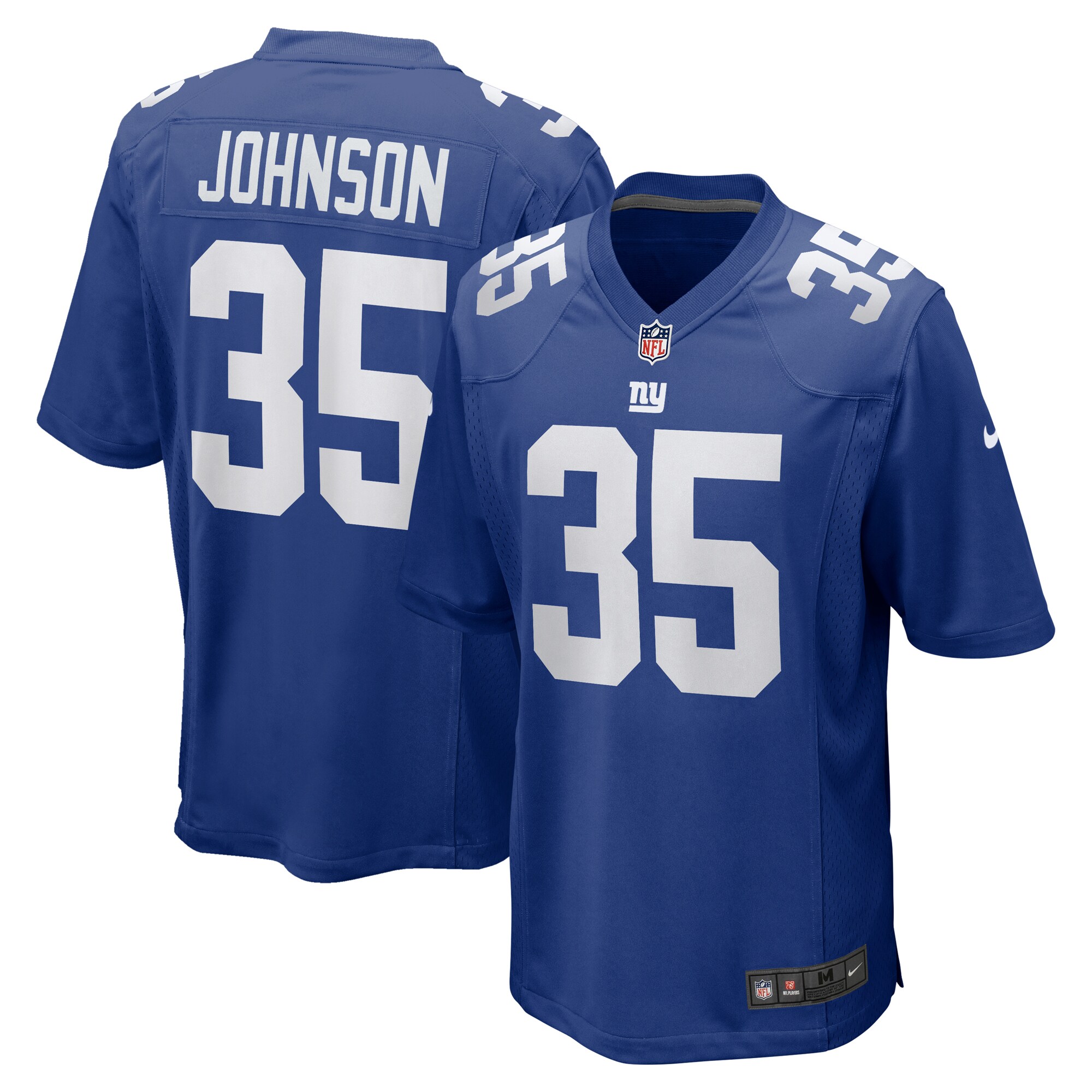 New York Giants Leonard Johnson Royal Game Player NFL Jersey Men's