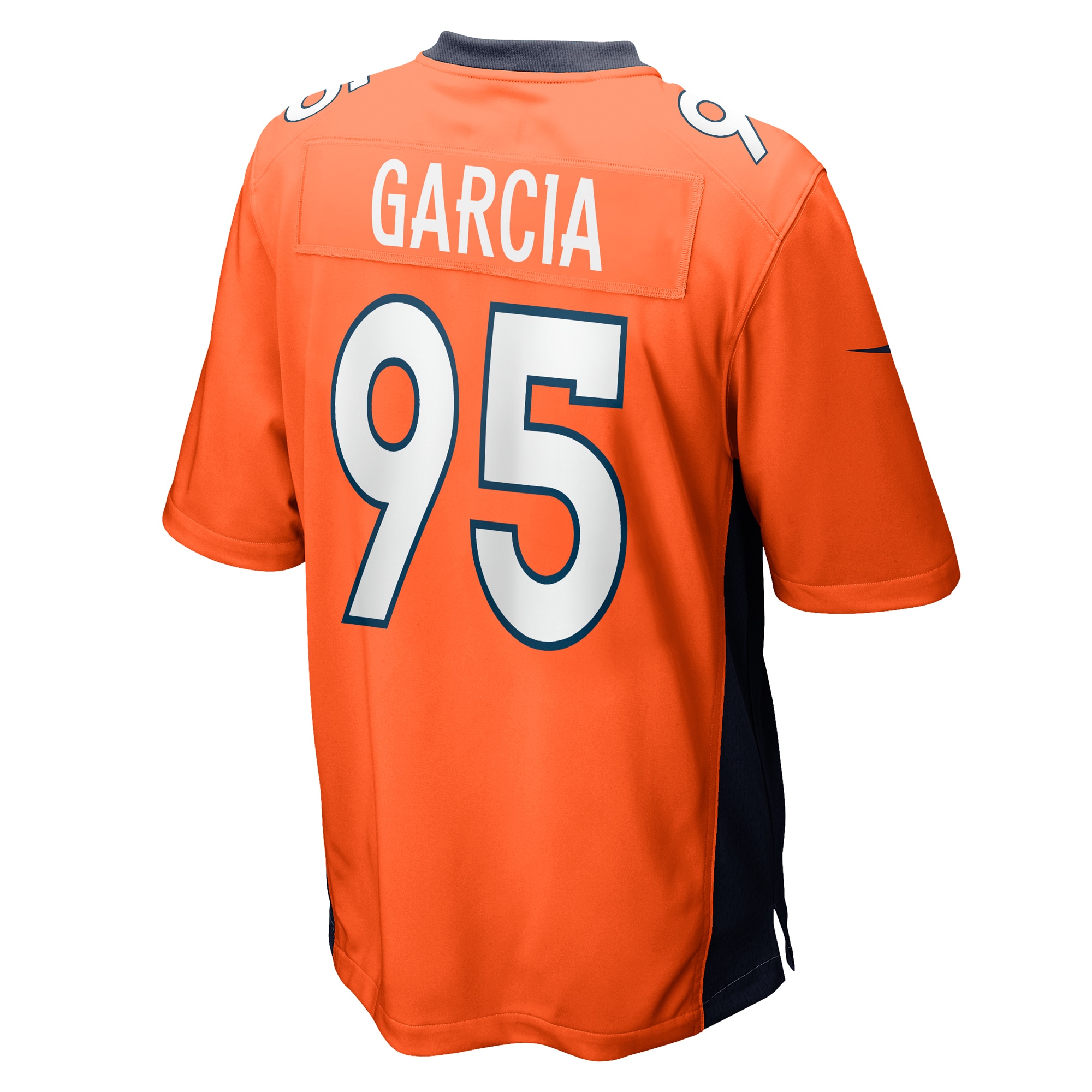 Denver Broncos Elijah Garcia Orange Team Game NFL Jersey Men's