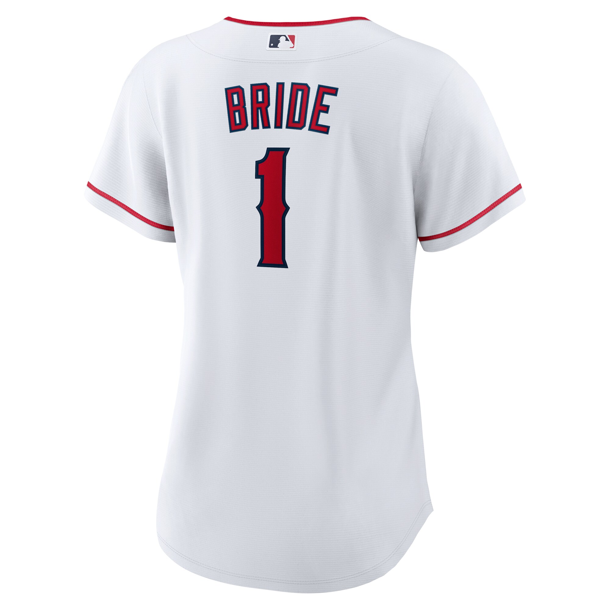Los Angeles Angels White #1 Bride Home MLB Jersey Women's