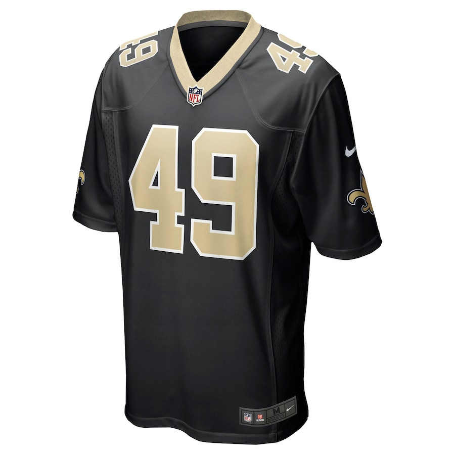 Zach Wood 49 New Orleans Saints Game Black NFL Jersey Men's
