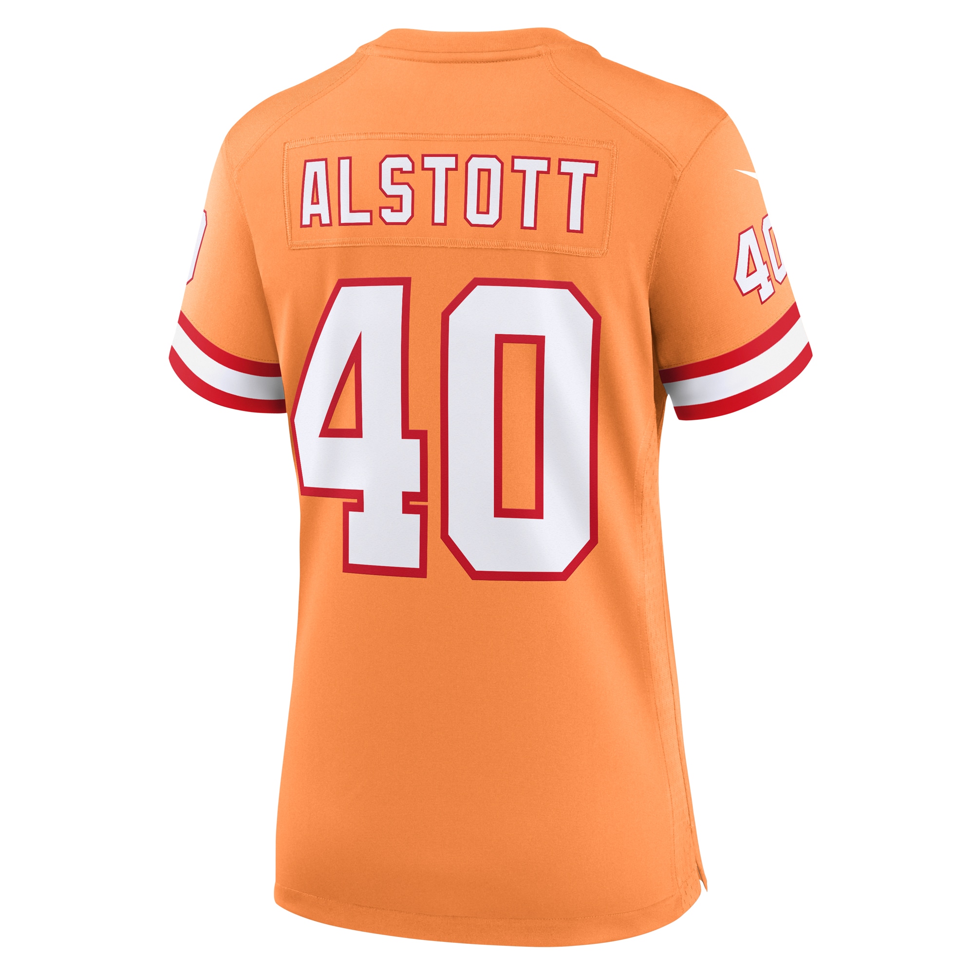 Tampa Bay Buccaneers Mike Alstott Orange Throwback Game NFL Jersey Women's