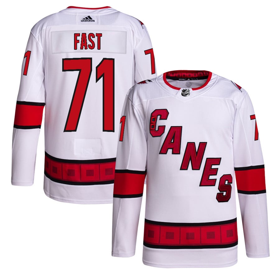 Jesper Fast 71 Carolina Hurricanes Away Primegreen White NHL Jersey Men's