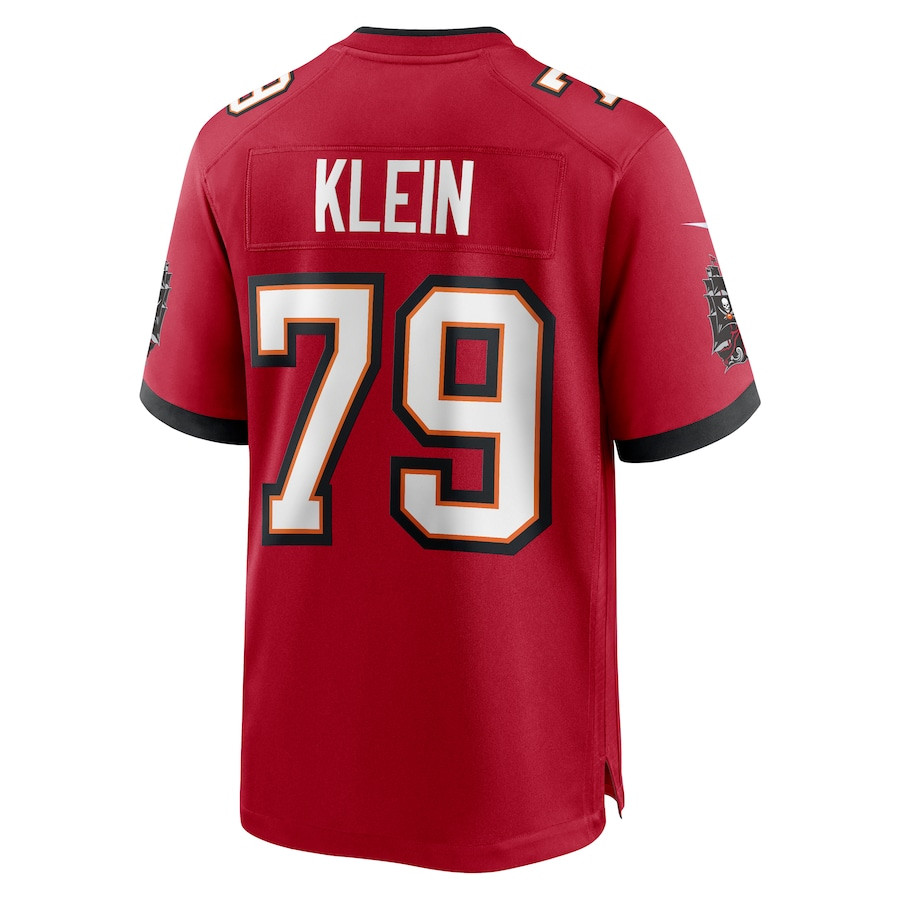 Elijah Klein 79 Tampa Bay Buccaneers Game Red NFL Jersey Men's