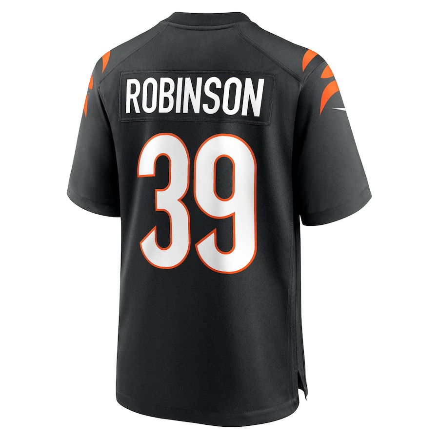 Lance Robinson 39 Cincinnati Bengals Game Black NFL Jersey Men's