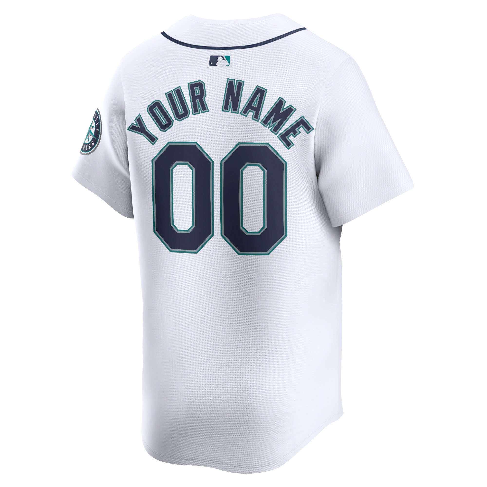 Seattle Mariners White Home Limited Custom MLB Jersey Youth