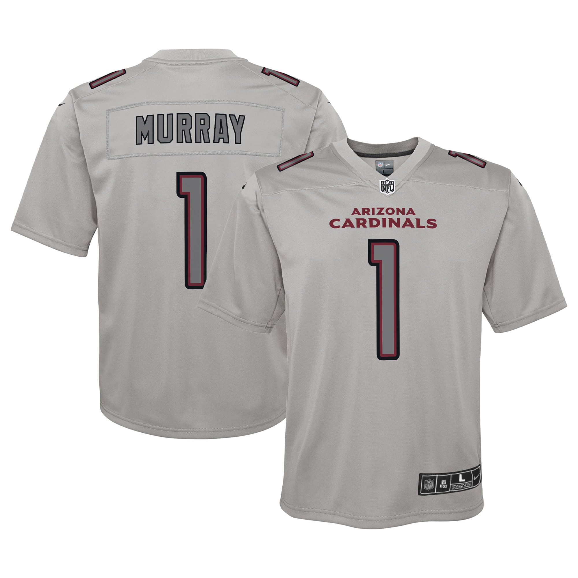 Arizona Cardinals Kyler Murray Gray Atmosphere Game NFL Jersey Youth
