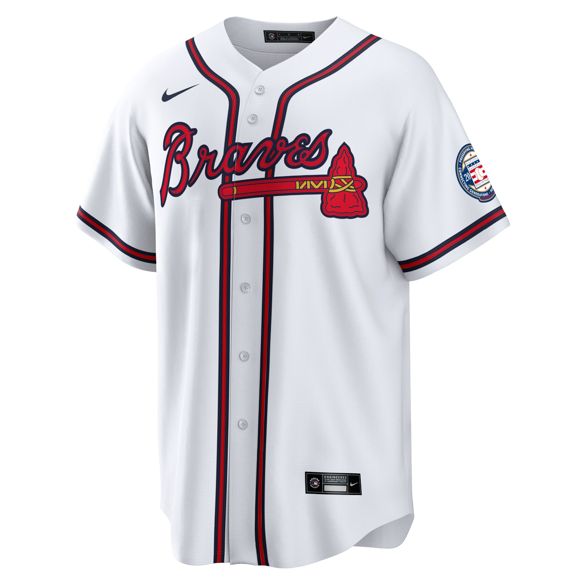 Atlanta Braves Fred McGriff White 2023 Hall of Fame Patch Inline MLB Jersey Men's
