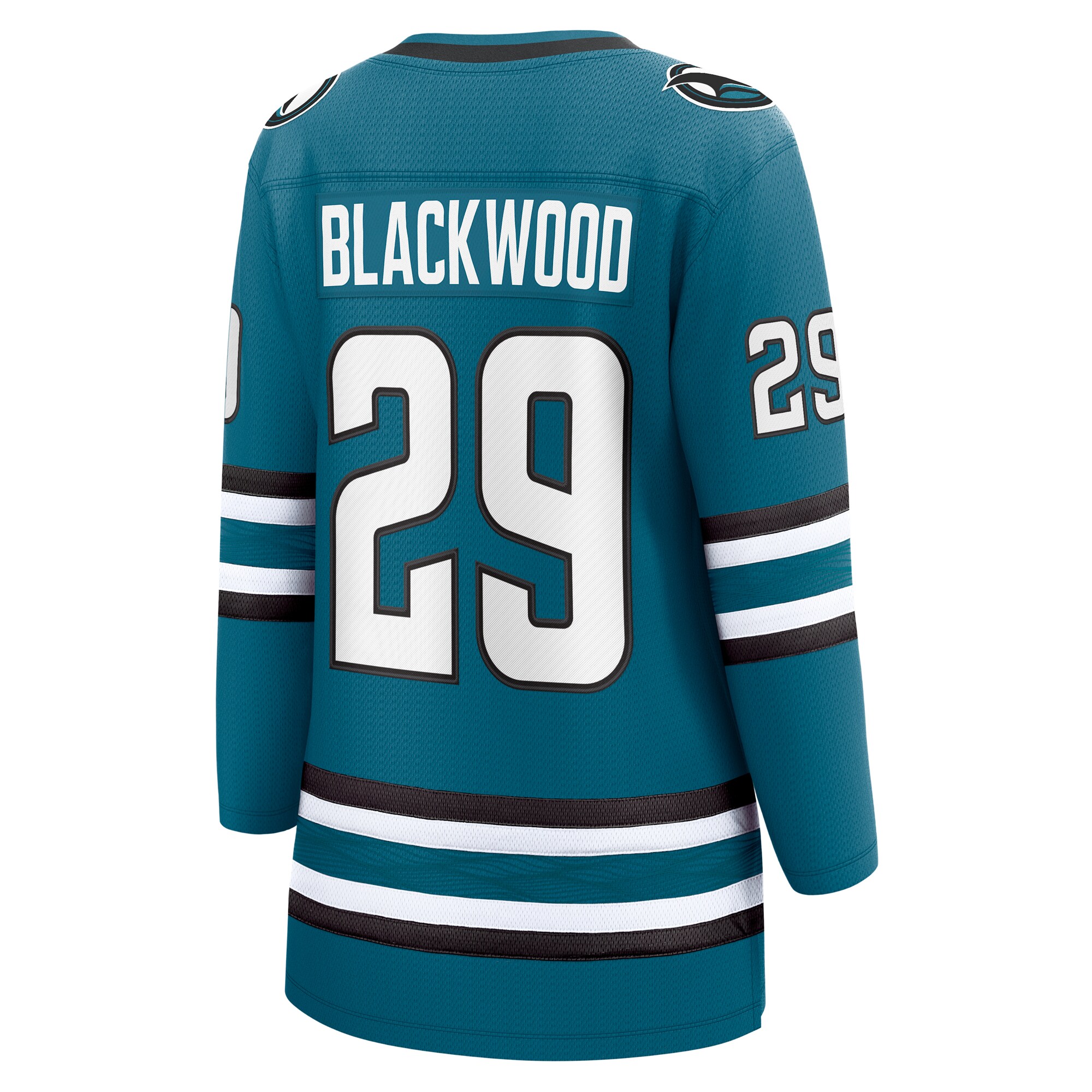 San Jose Sharks Mackenzie Blackwood Teal Home Breakaway Player NHL Jersey Women's
