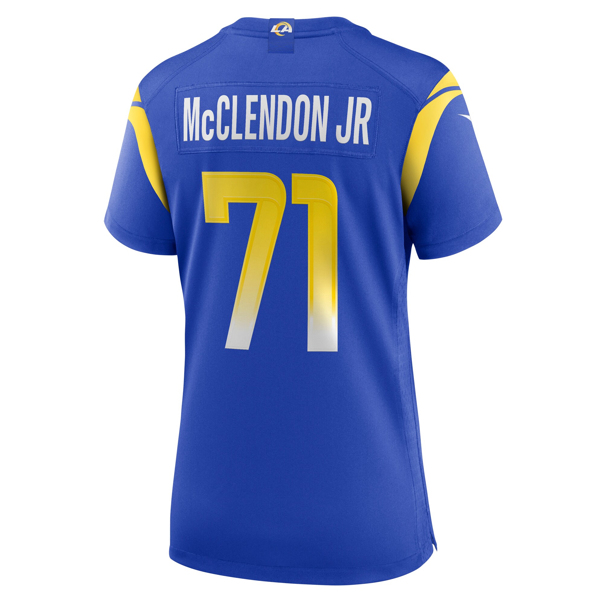 Los Angeles Rams Warren McClendon Jr. Royal Team Game NFL Jersey Women's